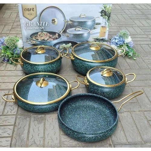 9pcs Granite Classy Cookware Set-AMBER RAY COOKING POTS