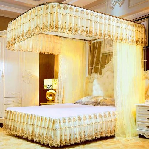 Two Stand Metallic Mosquito Net With Rails(4*6,5*6,6*6)