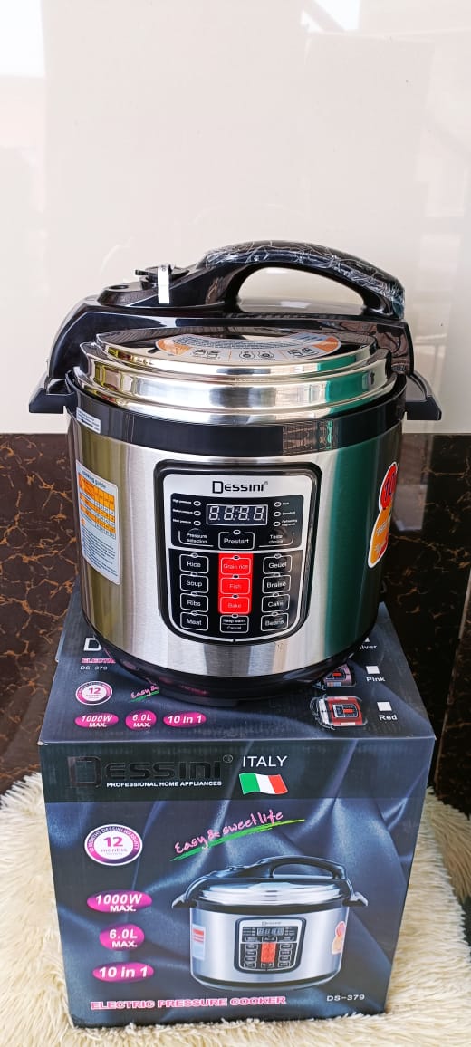 Dessini 6L Electric Pressure Cooker 1000W 10in1 MultiFunction Cooker with Stainless Steel NonStick Pot