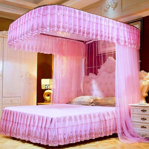 Two Stand Metallic Mosquito Net With Rails(4*6,5*6,6*6)