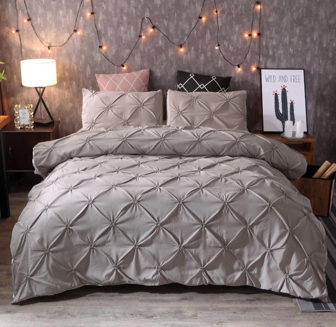 3pc Double Pinch Pleat Duvet cover set