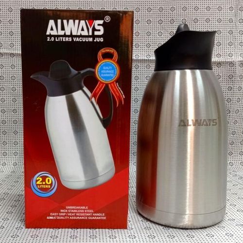Always Stainless Steel Thermos Flask Jug - 2 Litres - Silve