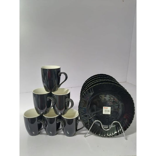 2pcs Unique Dinner Set of 6 mugs and 6 plates