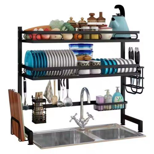 Double Over The Sink Dish Rack For A Tidy Kitchen