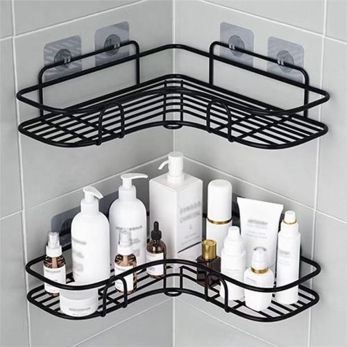 Punch-free Bathroom Triangle Storage Rack Wall Hanging Bracket