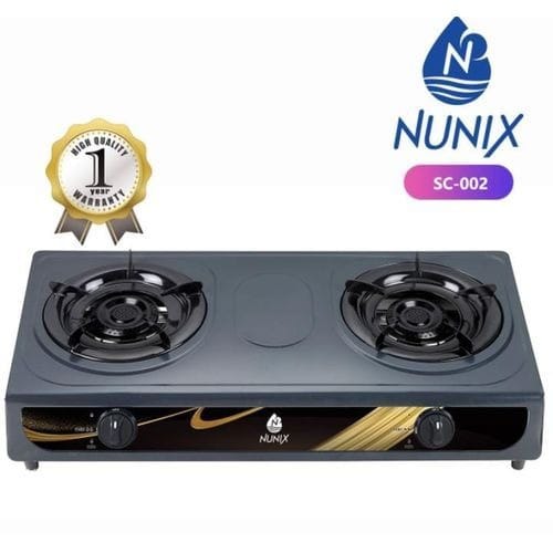 Nunix TwoBurner Auto Ignition Gas Stove,high efficiency burners, Stainless steel double tops,high heat output, Outdoor cooking, Camping cookware.