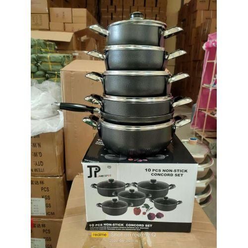 JP Jamesport 11Pcs Heavy Non-Stick Granite Cooking Pot Sufuria With Pan & Cookware Set