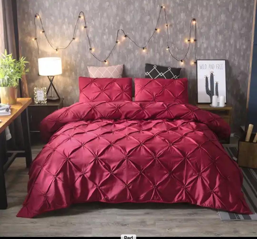 3pc Double Pinch Pleat Duvet cover set
