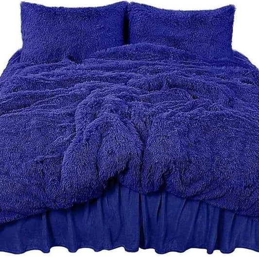 6pc Luxury Velvet Plush Fur Duvet set