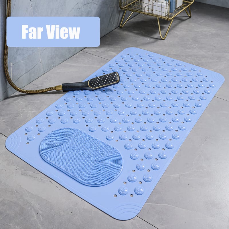 Bathroom Anti Slip Mat With Lazy Scrubber