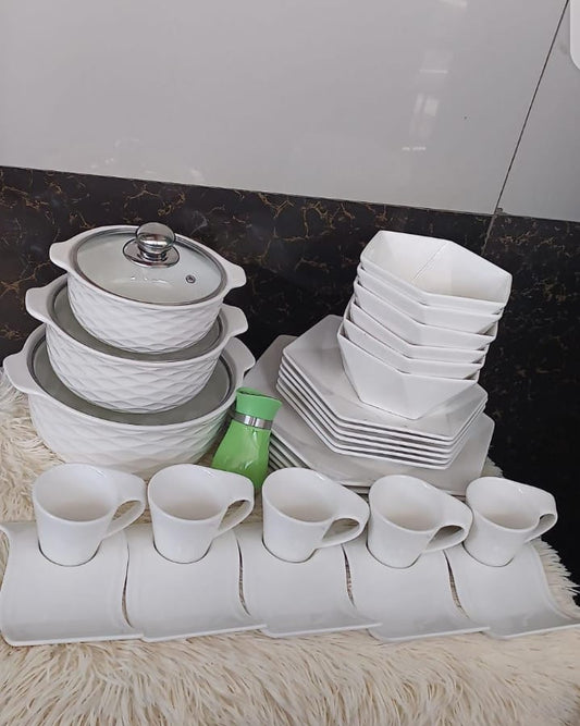 37 pcs wavy dinner Sets