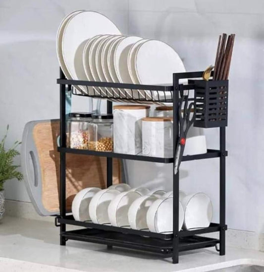 3-Tier Stainless Steel Dish Rack