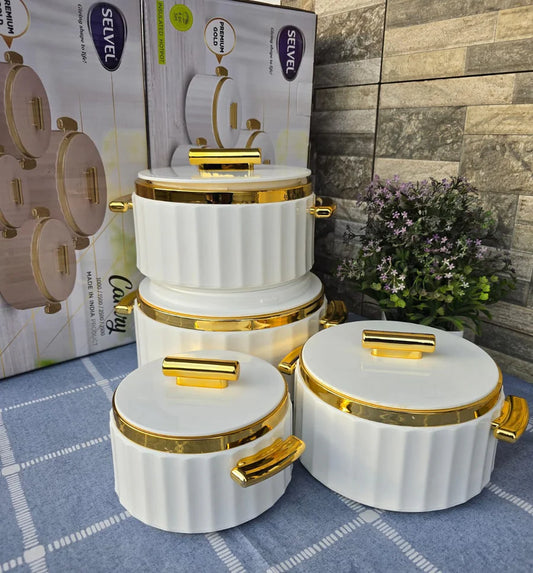 4pcs Camry Insulated Hotpots Set with Lids – 1000ml to 3500ml Capacity