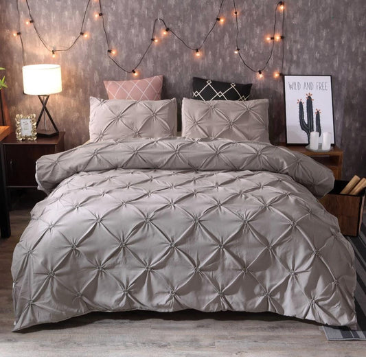 3pc Double Pinch Pleat Duvet cover set