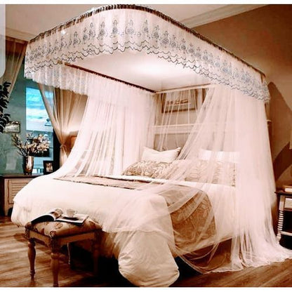 Two Stand Metallic Mosquito Net With Rails(4*6,5*6,6*6)