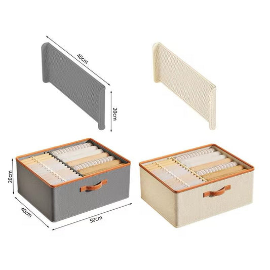 Partitioned closet organizers