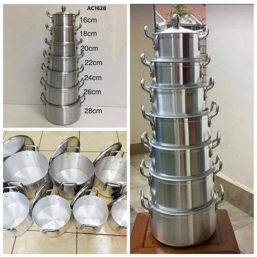 Original Tornado (TC) Cookware Set Sufuria with Free( 2 pcs Plastic service Spoons and 1 Scotch )