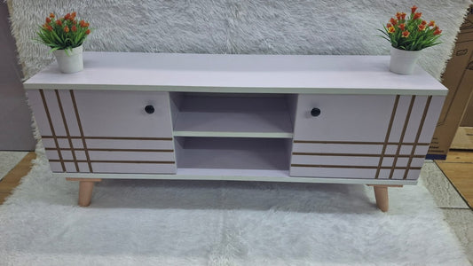 Sydney Modern Wooden TV Stand 4FT White and Black