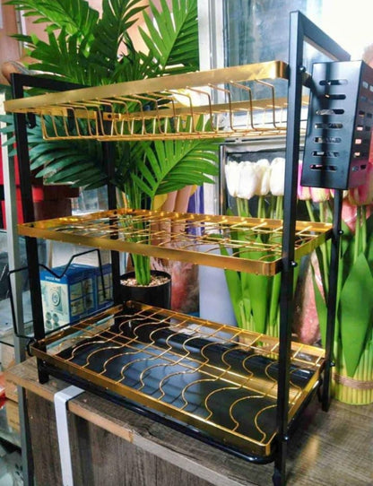 3-Tier Stainless Steel Dish Rack