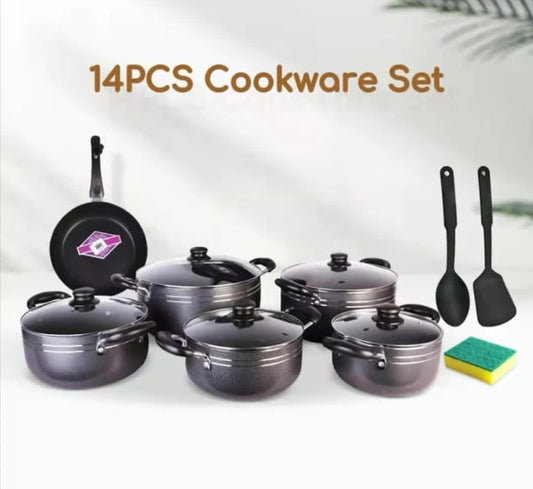 TC 14pcs Non-Stick Cookware sets