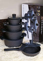 Edenberg EB9186 Black 10pcs Cookware Sets